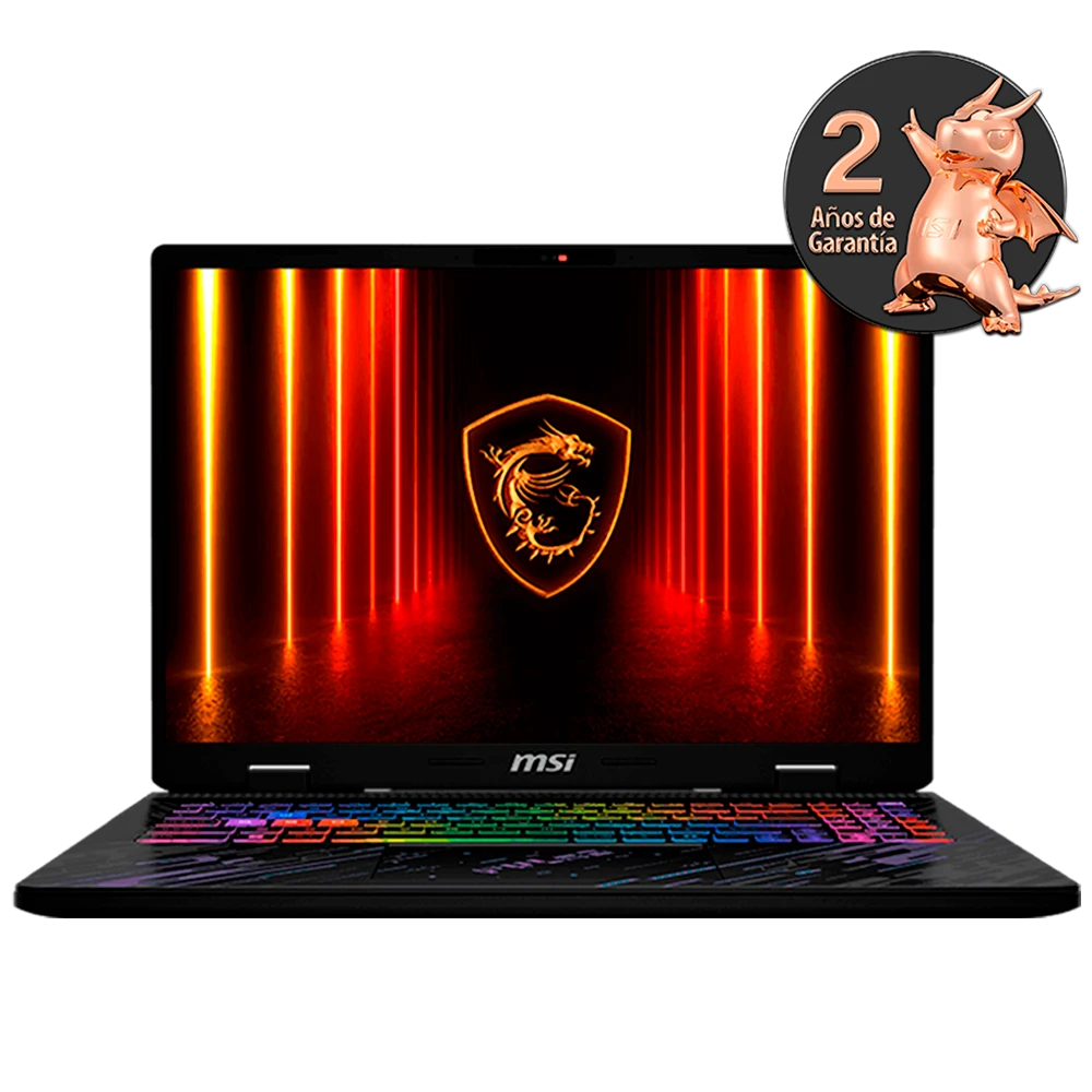 Portátil Gamer MSI Pulse A16 AI+ C3HWFKG AMD Ryzen IA 7 350 RTX 5060 8GB RAM 16GB M.2 1TB W11H